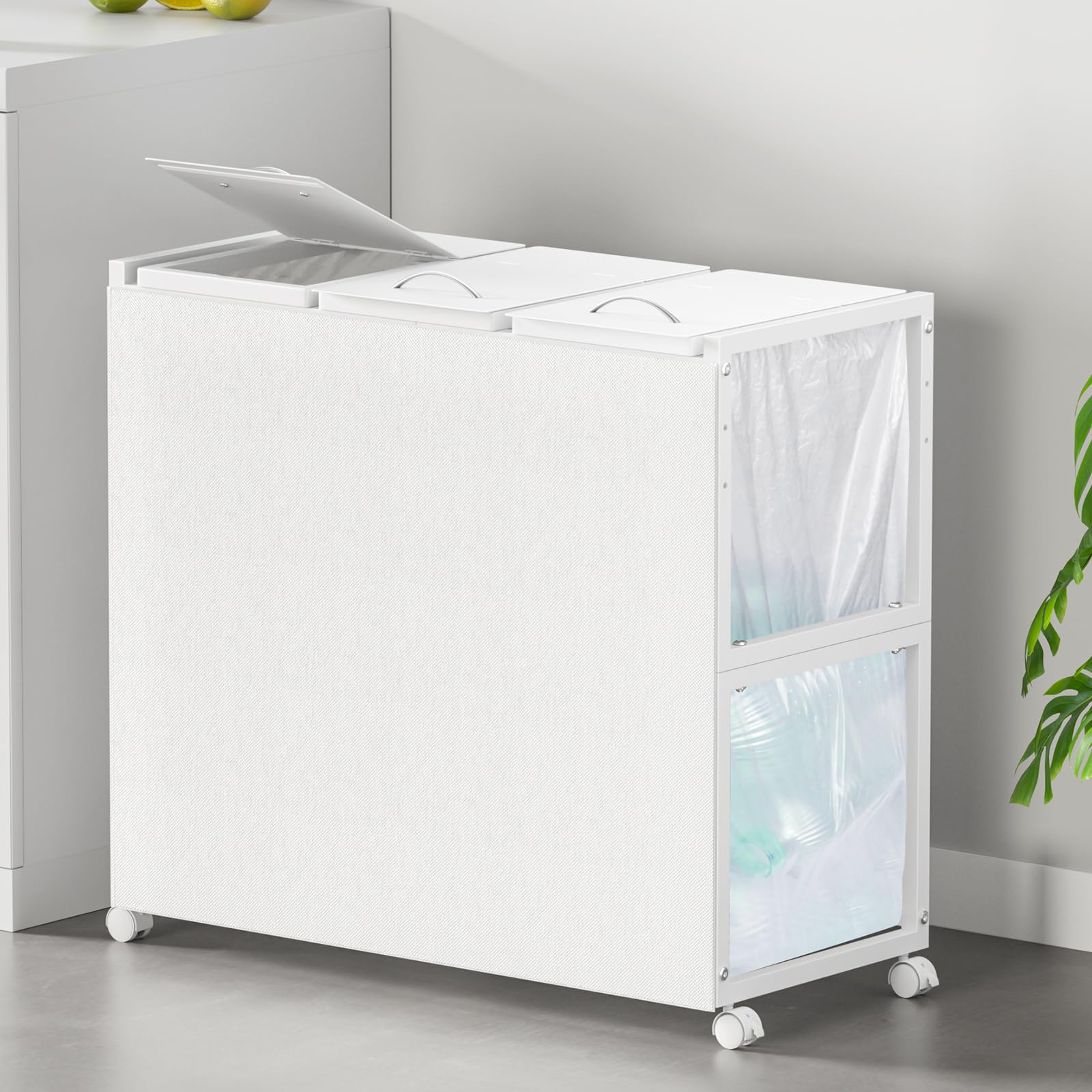 ゴミ袋ホルダー 目隠し 3分別 蓋付き 高さ調節 10〜55L ホワイト Amazon.co.jp: TTWO ゴミ袋ホルダー 3分別×45L 平袋・U型袋両対応